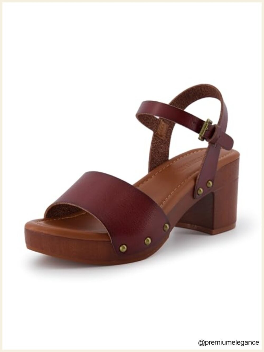Faux Wood Sandal with Memory Foam Insole & LiteSole